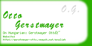 otto gerstmayer business card